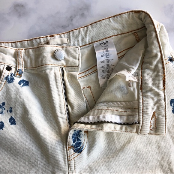 MAJE Paoline Distressed High Rise Straight Jeans - Picture 3 of 8